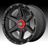 KMC KM101 Tempo Satin Black Custom Truck Wheels 8